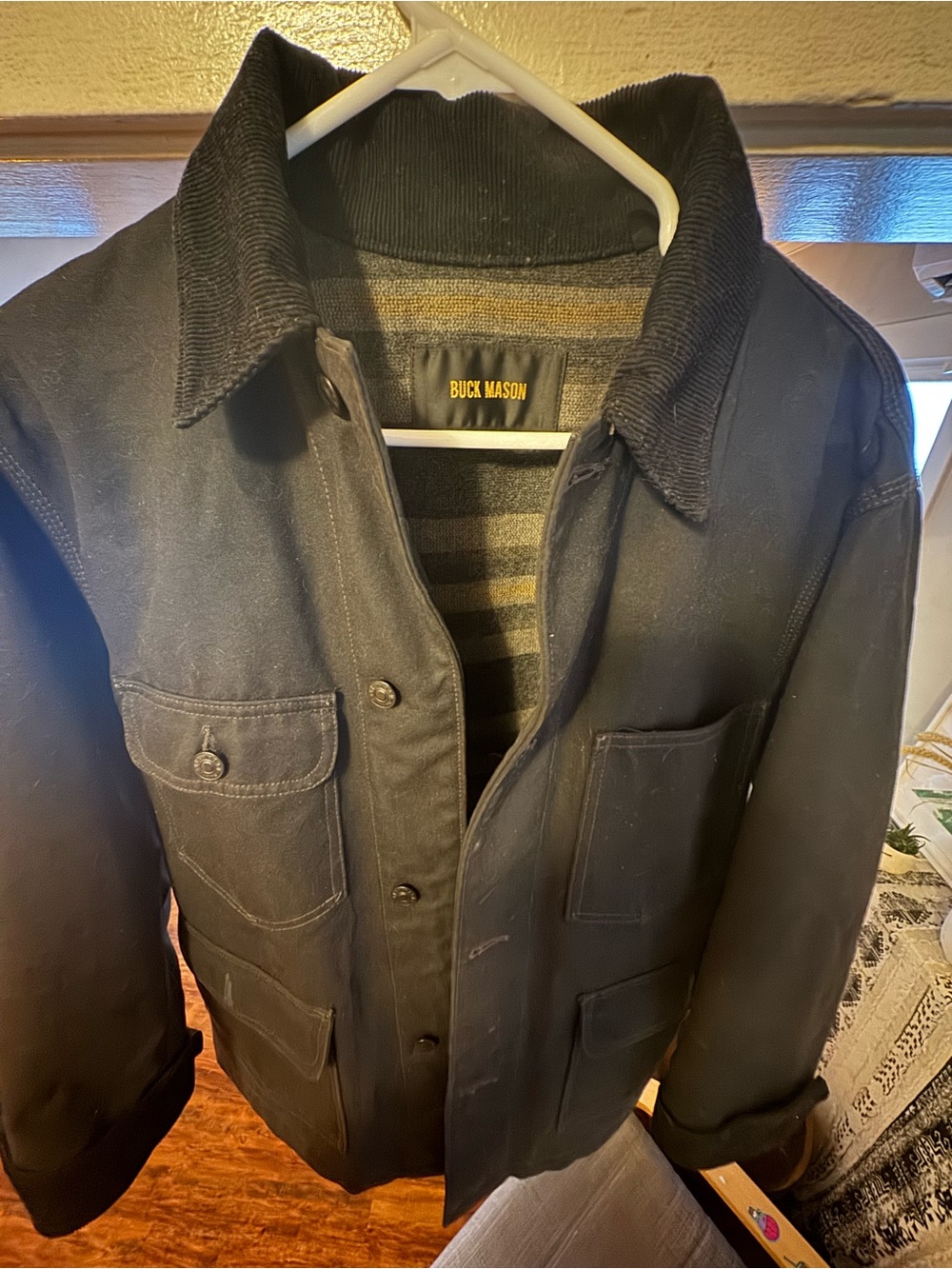 Buck Mason Dry Waxed Canvas Highland Jacket - S - Picture 9 of 9